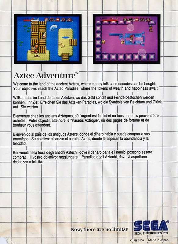 Aztec Adventure: The Golden Road to Paradise (Master System)(Pwned) - SEGA 180G