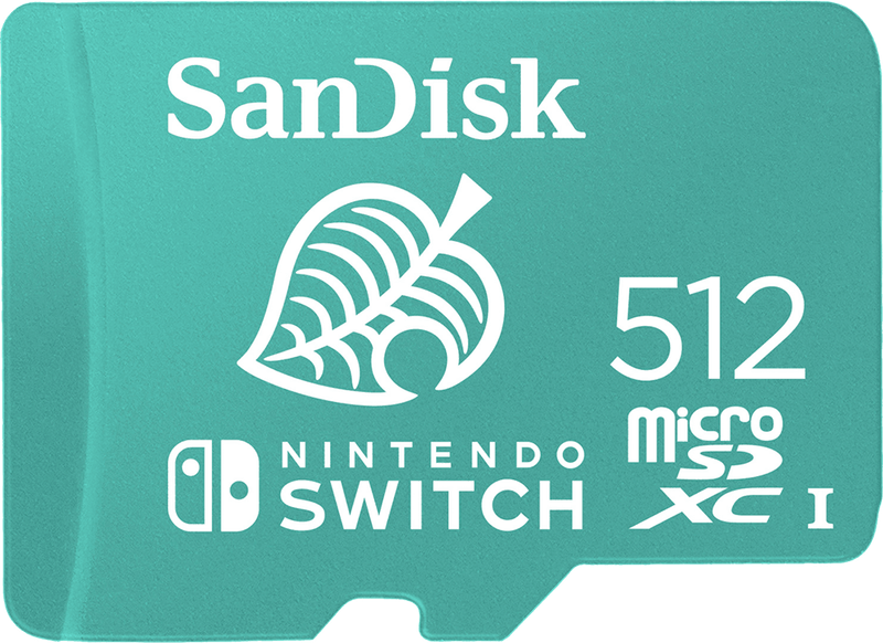 512GB Sandisk microSDXC for Nintendo Switch - Class UHS 3 - Limited Animal Crossing Leaf Edition