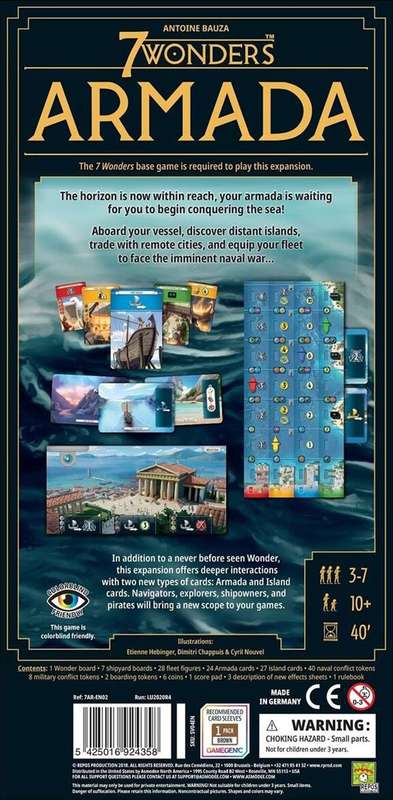 7 Wonders: Armada Expansion - 2nd Edition (New) - Repos Production 1000G