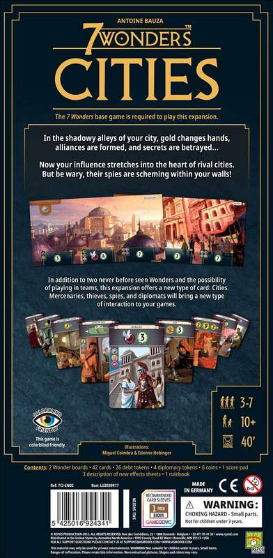 7 Wonders: Cities Expansion - 2nd Edition (New) - Repos Production 1000G