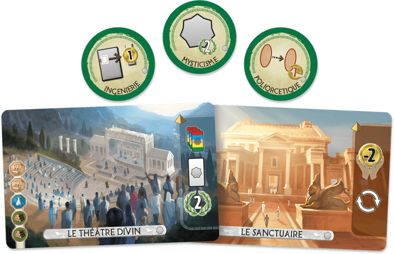 7 Wonders: Duel - Pantheon Expansion (New) - Repos Production 500G