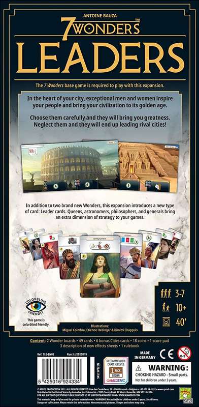 7 Wonders: Leaders Expansion - 2nd Edition (New) - Repos Production 1000G