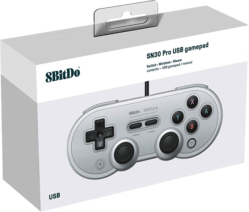 8Bitdo SN30 Pro USB Controller - Gray Edition (PC / Switch)(New) - 8bitdo 500G