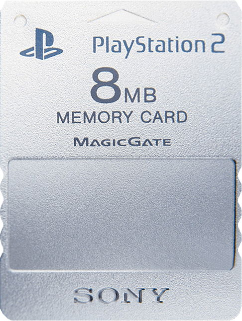 8MB PlayStation 2 Memory Card - Silver (PS2)(Pwned) - Sony (SIE / SCE) 20G