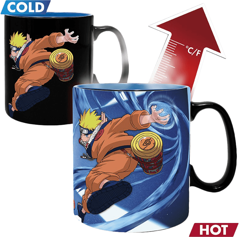 Naruto Shippuden - Naruto & Sasuke Heat Changing Mug - 460ml (New) - ABYstyle - Abysse Corp 500G