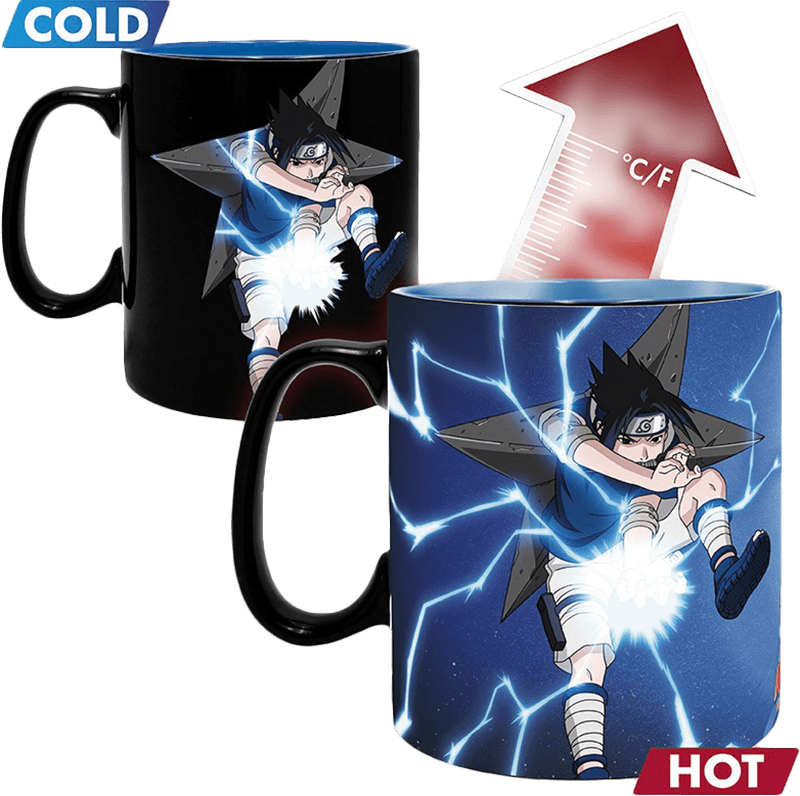 Naruto Shippuden - Naruto & Sasuke Heat Changing Mug - 460ml (New) - ABYstyle - Abysse Corp 500G