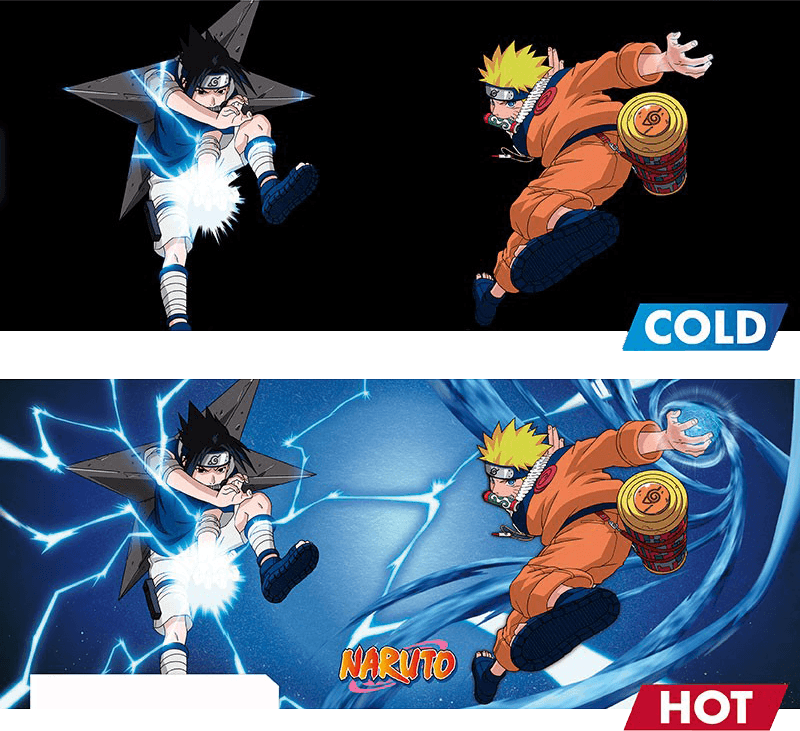 Naruto Shippuden - Naruto & Sasuke Heat Changing Mug - 460ml (New) - ABYstyle - Abysse Corp 500G