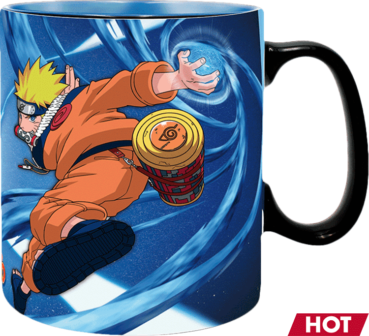 Naruto Shippuden - Naruto & Sasuke Heat Changing Mug - 460ml (New) - ABYstyle - Abysse Corp 500G