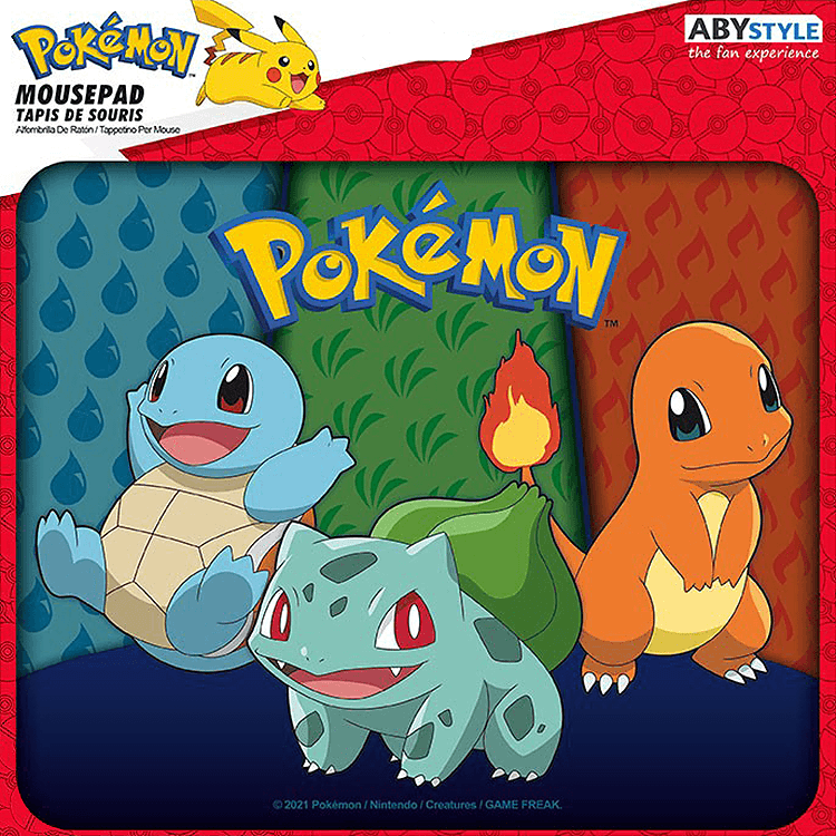 Pokemon - Kanto Starter Pokemon Mousepad - Small (PC)(New) - ABYstyle - Abysse Corp 100G