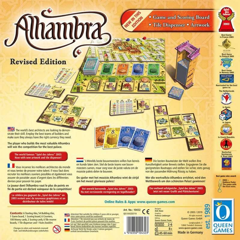 Alhambra - Revised Edition (New) - Queen Games 1500G
