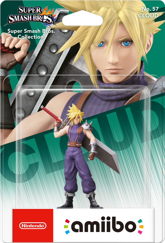 Amiibo Super Smash Bros. No. 57: Cloud (New) - Nintendo 250G