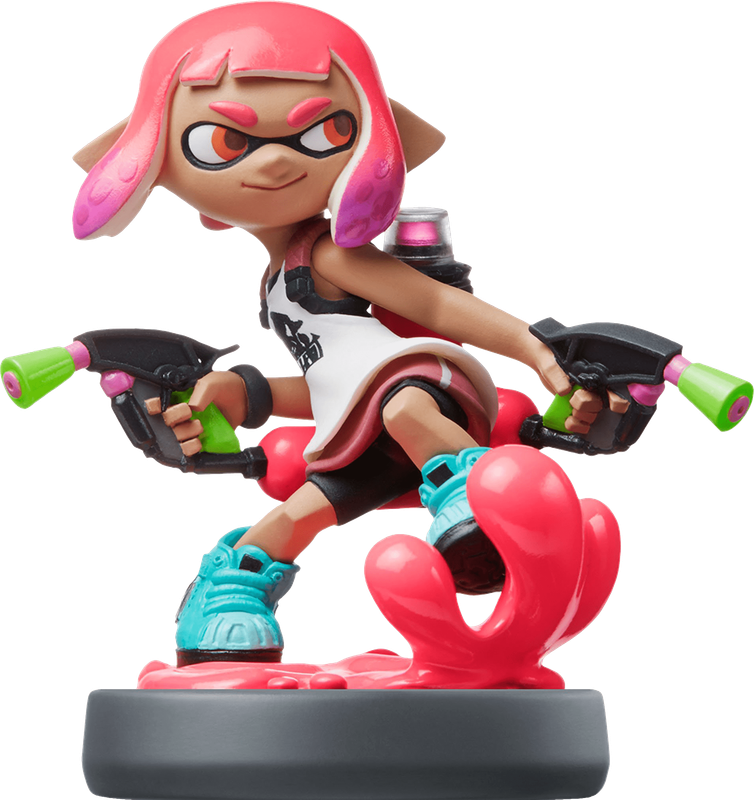 Amiibo Splatoon: Inkling Girl - Neon Pink (New) - Nintendo 250G