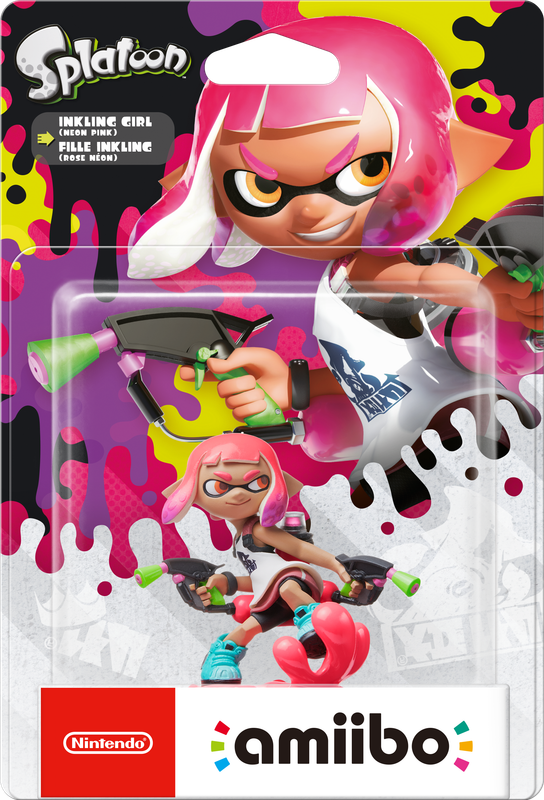 Amiibo Splatoon: Inkling Girl - Neon Pink (New) - Nintendo 250G