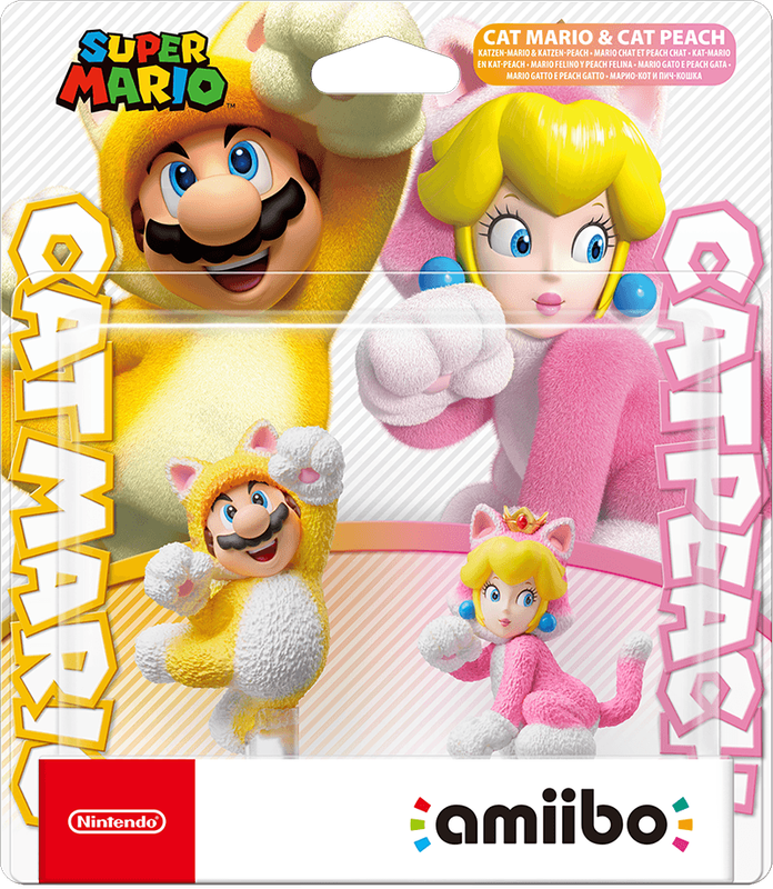 Amiibo Super Mario: Cat Mario & Cat Peach (New) - Nintendo 1000G