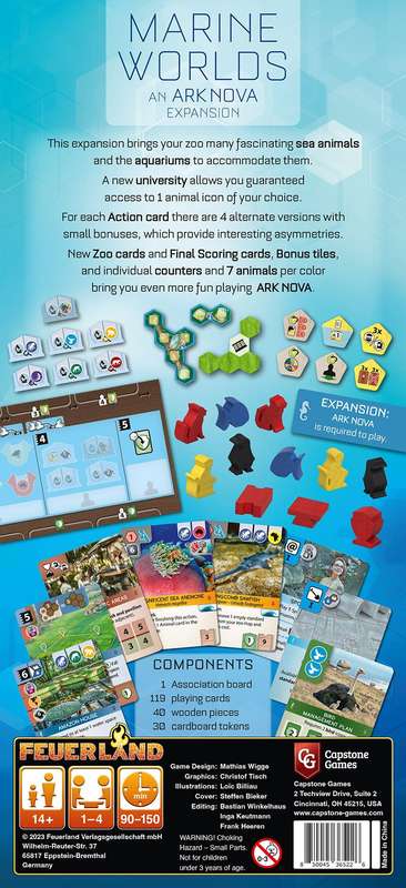 Ark Nova: Marine Worlds Expansion (New) - Capstone Games 750G