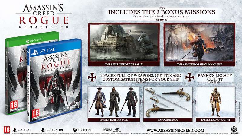 Assassin's Creed: Rogue - Remastered (Xbox One)(New) - Ubisoft 120G