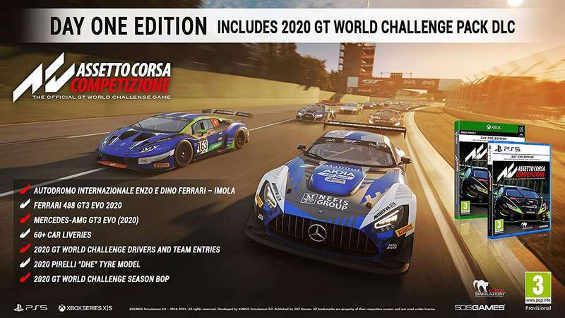 Assetto Corsa Competizione - Day One Edition (PS5)(New) - 505 Games 90G