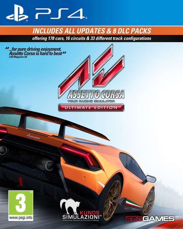 Assetto Corsa - Ultimate Edition (PS4)(New) - 505 Games 90G