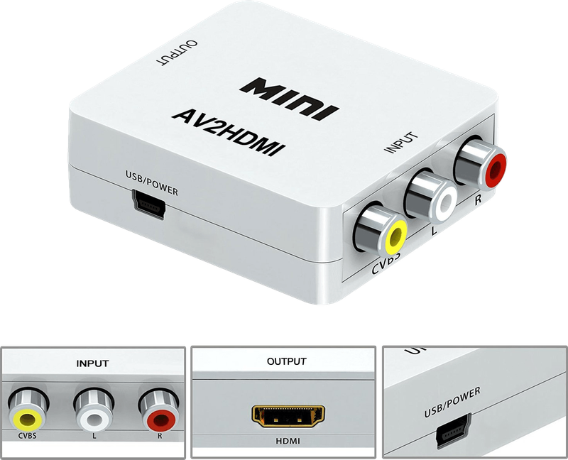 AV to HDMI Converter with External USB Power Input (New) - Various 100G
