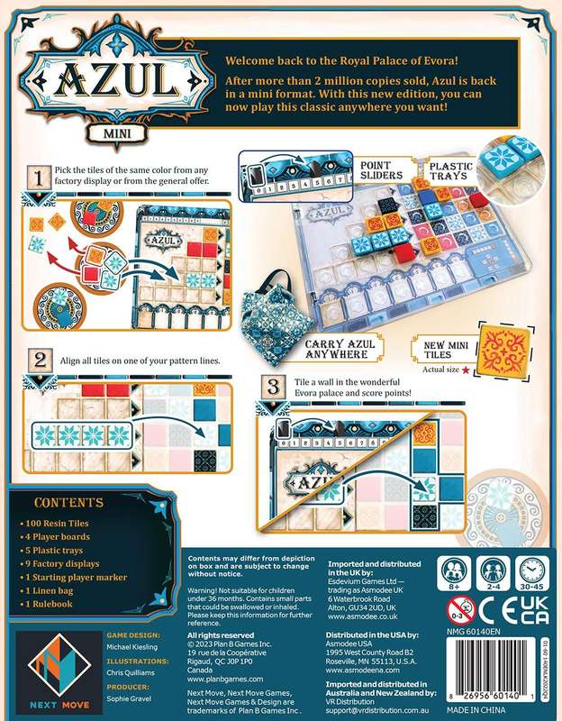 Azul - Mini Edition (New) - Next Move Games 500G