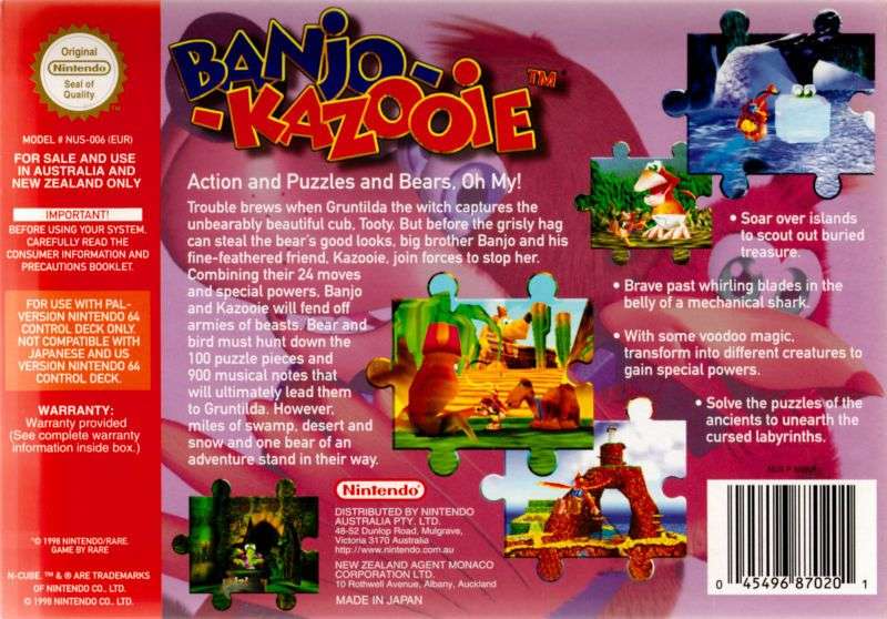 Banjo-Kazooie (Cart Only)(N64)(Pwned) - Nintendo 130G