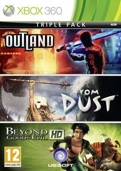 3 in 1: Outland + From Dust + Beyond Good & Evil HD (Xbox 360)(New) - Ubisoft 130G