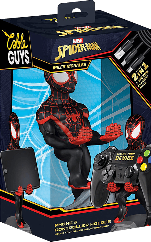 Cable Guys Phone & Controller Holder - Marvel Spider-Man - Miles Morales (New) - Exquisite Gaming