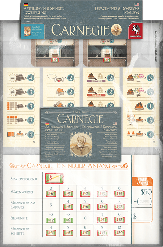 Carnegie: Departments & Donations Expansion (New) - Pegasus Spiele 350G