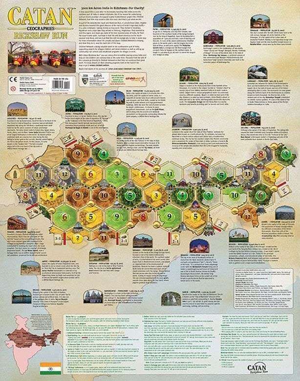 Catan: Geographies - Rickshaw Run Scenario (New) - Catan Studio 500G