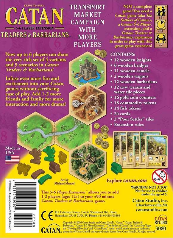 Catan: Traders & Barbarians - 5-6 Player Extension (New) - Catan Studio 500G