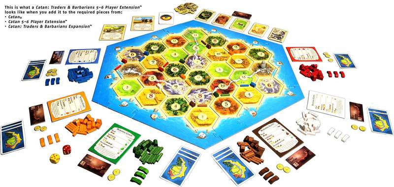 Catan: Traders & Barbarians - 5-6 Player Extension (New) - Catan Studio 500G