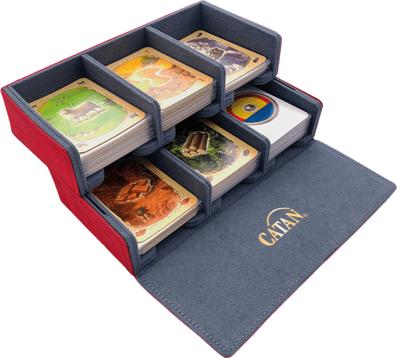 Catan Trading Post - Convertible Card Tray - Red (New) - Gamegenic 500G