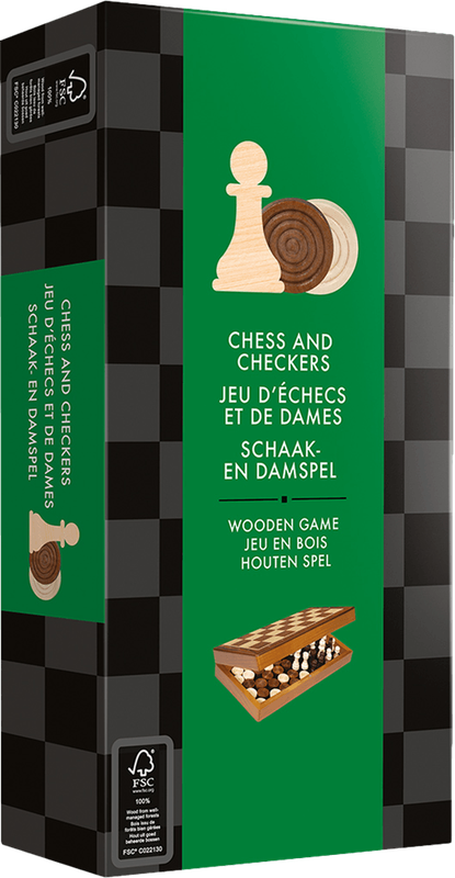 Chess & Checkers - Folding Version (New) - Asmodee 1000G