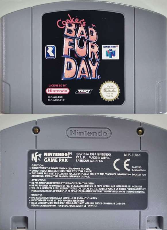 Conker's Bad Fur Day (Cart Only)(N64)(Pwned) - THQ 130G