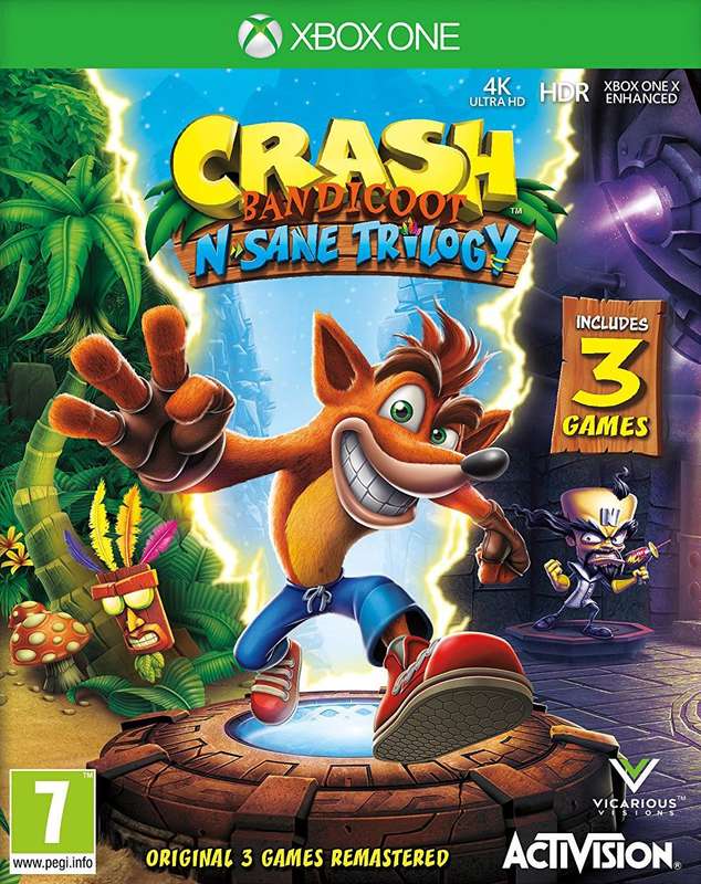 Crash Bandicoot N. Sane Trilogy (Xbox One)(New) - Activision 120G