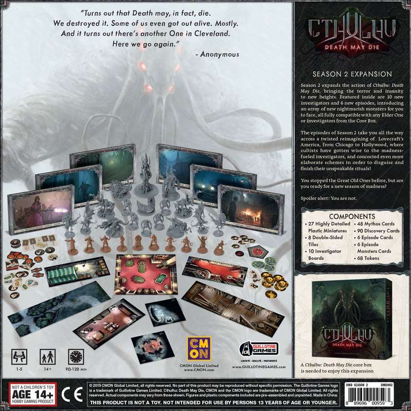 Cthulhu: Death May Die - Season 2 Expansion (New) - CMON 1600G