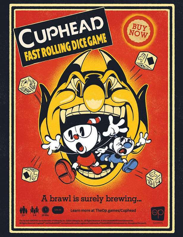 Cuphead - Fast Rolling Dice Game (New) - USAopoly / The OP Games 2800G