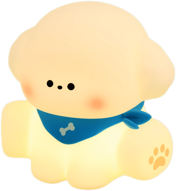 Cute Puppy Squishy Night Light (New) - Various 350G