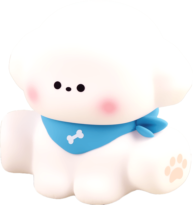 Cute Puppy Squishy Night Light (New) - Various 350G