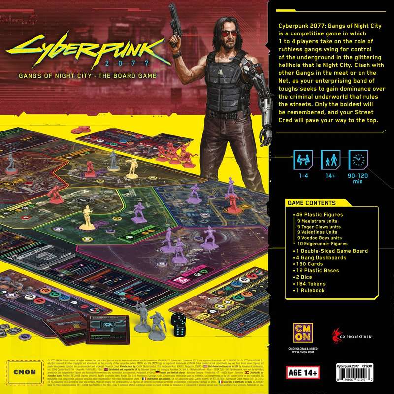 Cyberpunk 2077: Gangs of Night City - The Board Game (New) - CMON 2500G