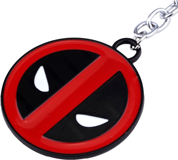 Deadpool Symbol - Metal Keyring - Red & Black (New) - Various 50G