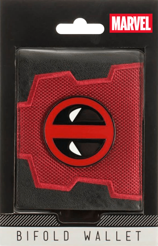 Deadpool Bifold Wallet with 3D Metal Badge Logo (New) - Bioworld / Difuzed 150G