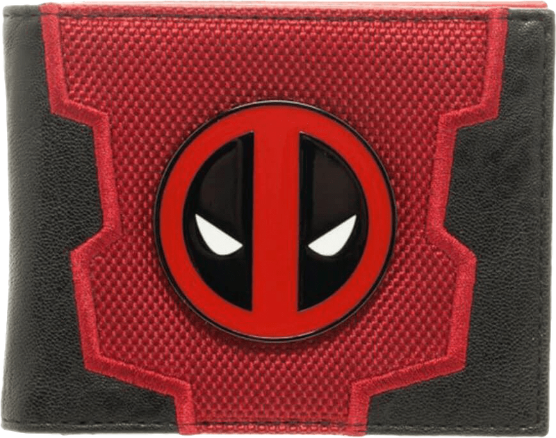 Deadpool Bifold Wallet with 3D Metal Badge Logo (New) - Bioworld / Difuzed 150G
