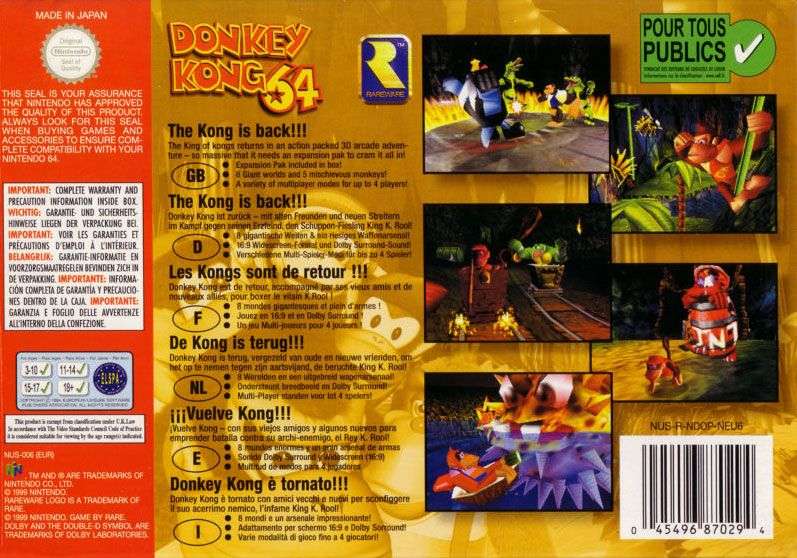 Donkey Kong 64 (Cart Only)(N64)(Pwned) - Nintendo 130G