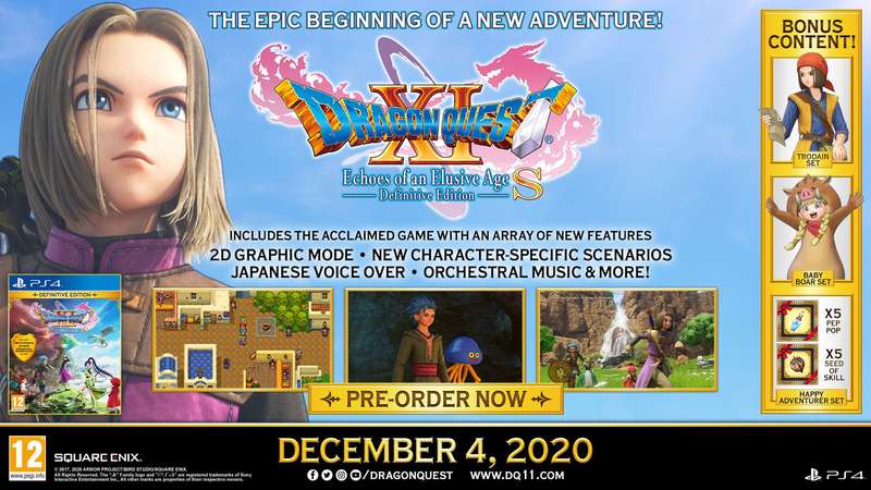 Dragon Quest XI S: Echoes of an Elusive Age - Definitive Edition (PS4)(New) - Square Enix 90G