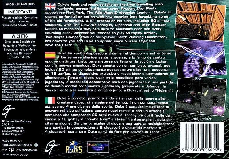Duke Nukem: Zero Hour (Cart Only)(N64)(Pwned) - GT Interactive Software 130G