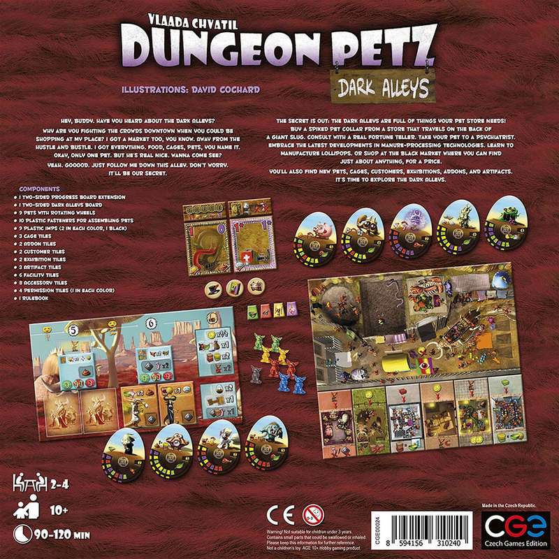 Dungeon Petz: Dark Alleys Expansion (New) - Czech Games Edition 1100G