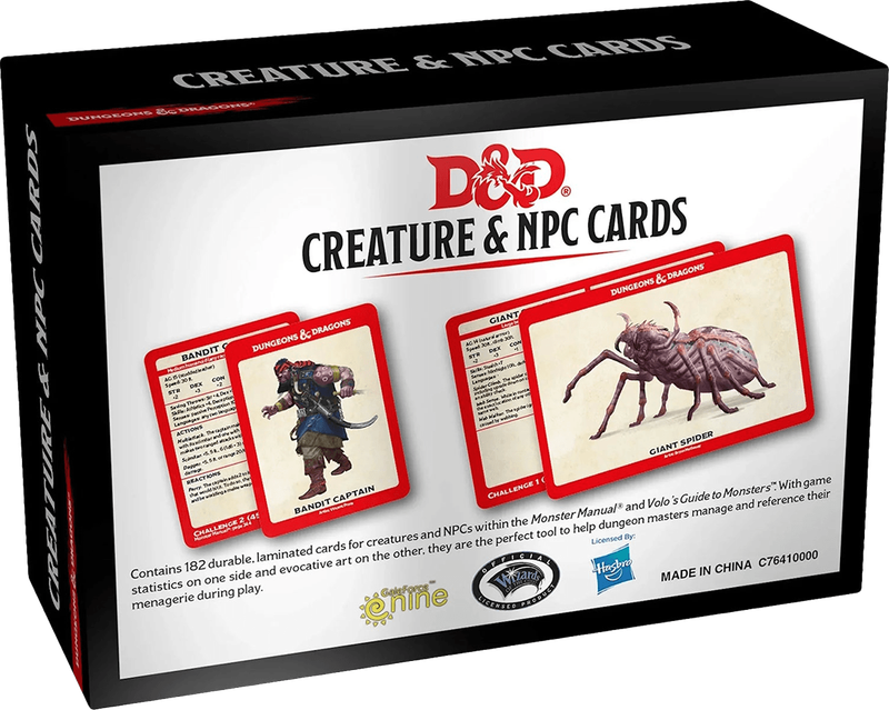 Dungeons & Dragons - Creature & NPC Cards (New) - Wizards of the Coast 350G