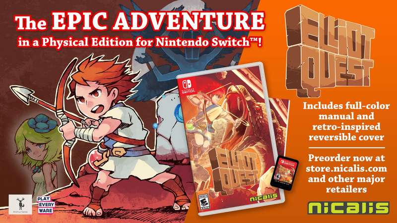 Elliot Quest (NTSC/U)(NS / Switch)(New) - Nicalis 100G