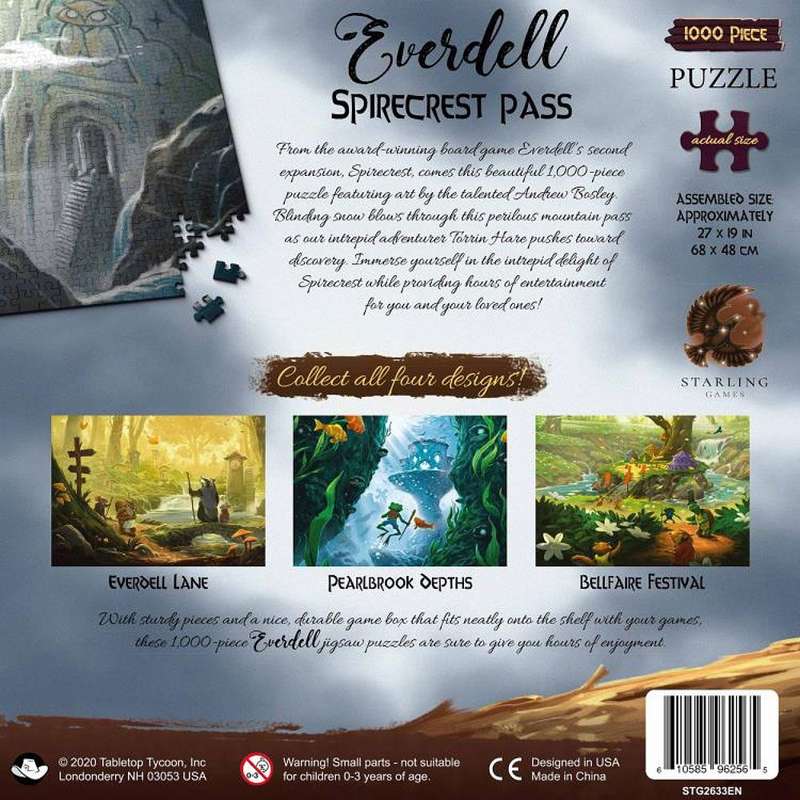 Everdell: Spirecrest Pass - 1000 Piece Puzzle (New) - Starling Games 1000G